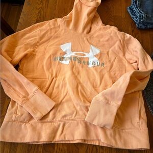 Under Armour Orange Hoodie with White Logo